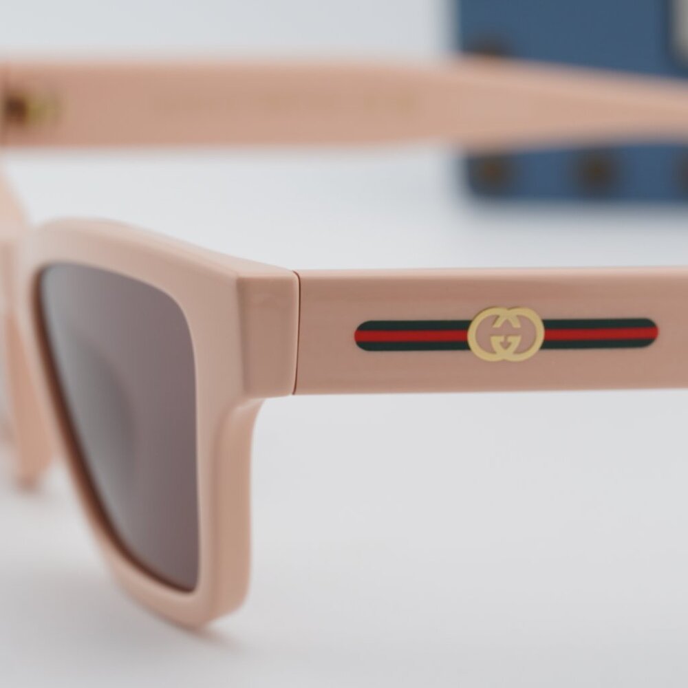 Gucci GG1982S 004 Cat Eye Sunglasses - Shiny Vintage Pink\Solid Violet Brown - Picture 8 of 10